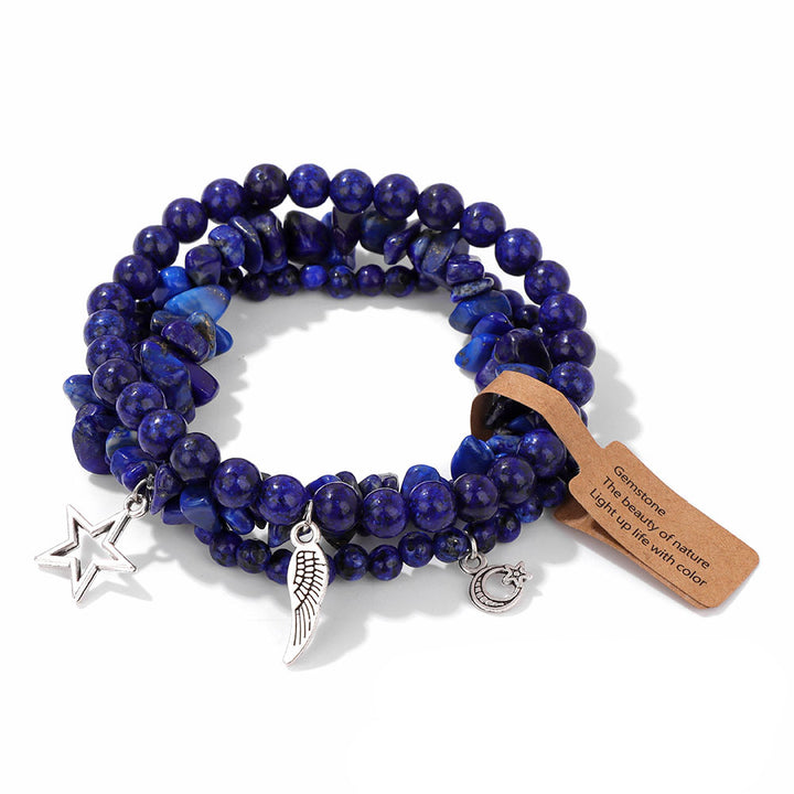 Ensemble de bracelets pendentifs lune et étoile style bohème Olivenorma