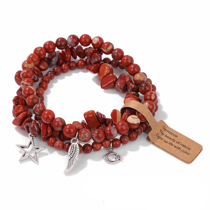 Ensemble de bracelets pendentifs lune et étoile style bohème Olivenorma
