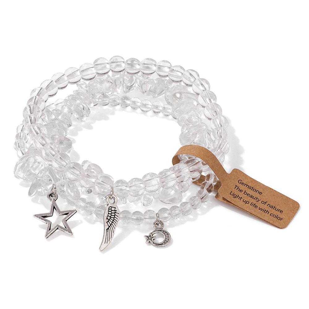 Ensemble de bracelets pendentifs lune et étoile style bohème Olivenorma