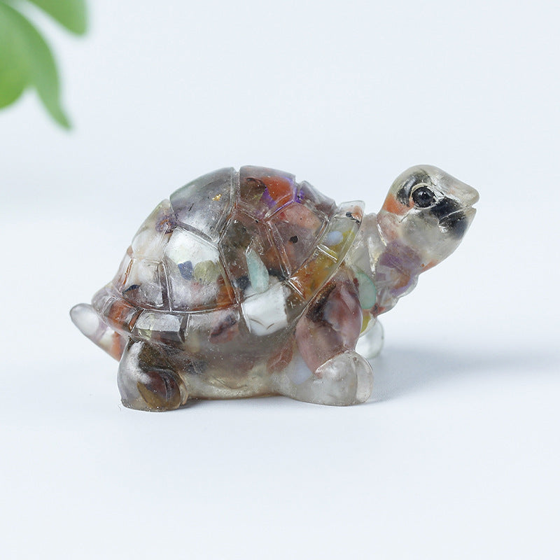 Colle de gravier en cristal Olivenorma Décoration en pierres précieuses pour petite tortue - image 60