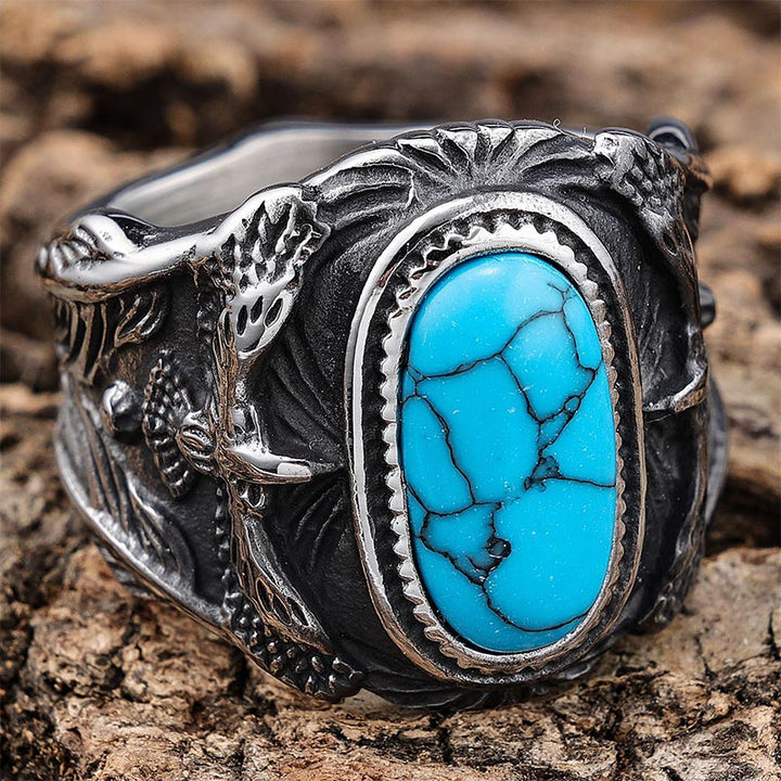 Bague vintage aigle turquoise Olivenorma