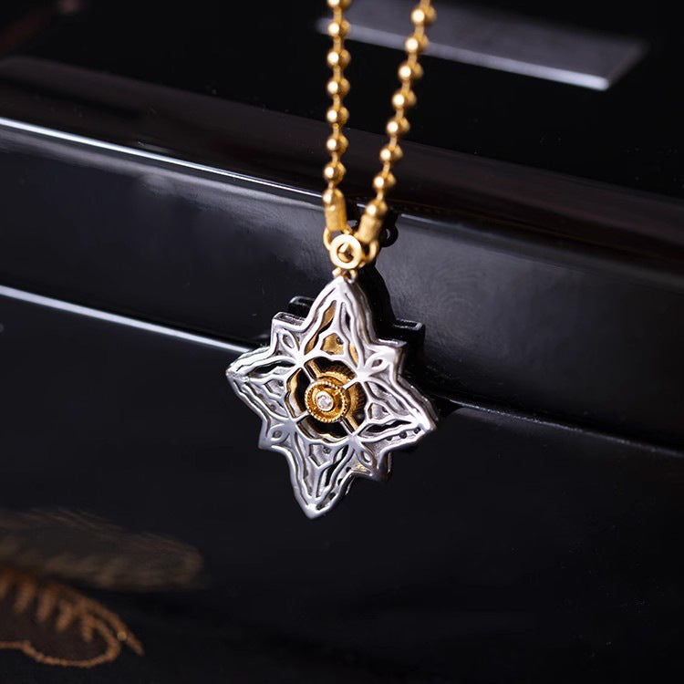 Collier de perles en maille de dentelle de diamant simulé de style italien Olivenorma