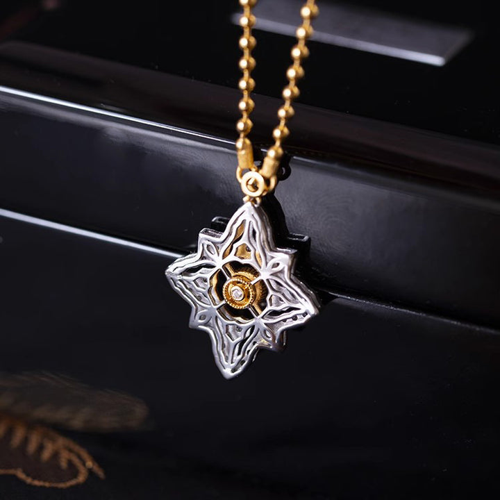 Collier de perles en maille de dentelle de diamant simulé de style italien Olivenorma