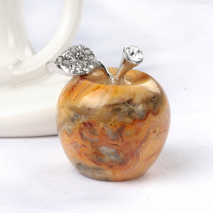 Petite pomme en cristal pour décoration d'intérieur Olivenorma