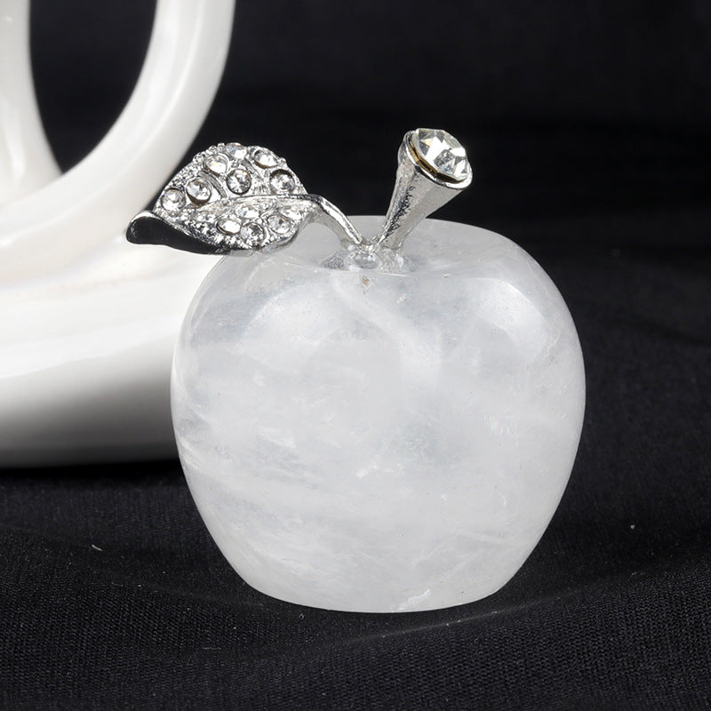 Petite pomme en cristal pour décoration d'intérieur Olivenorma