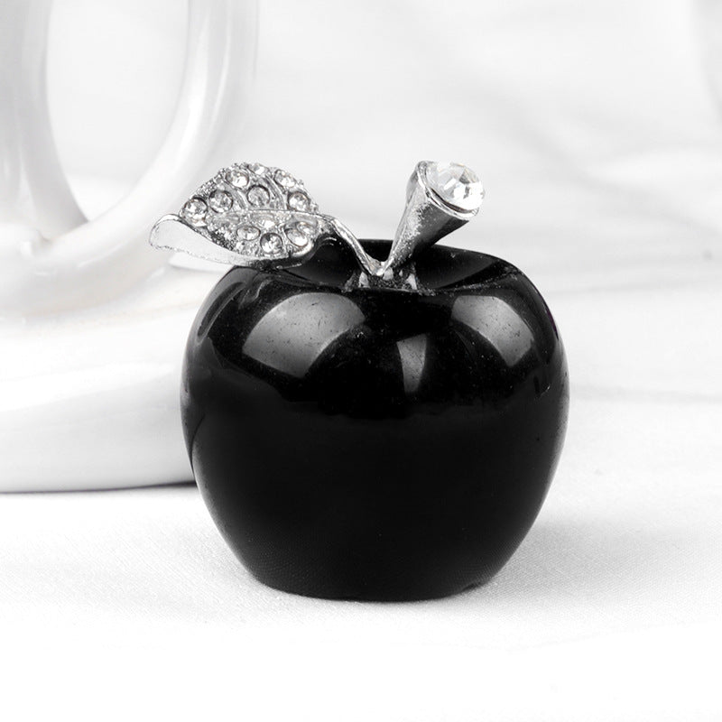 Petite pomme en cristal pour décoration d'intérieur Olivenorma