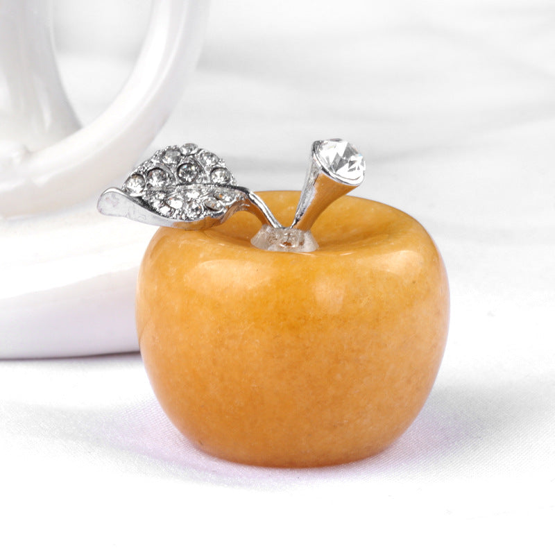 Petite pomme en cristal pour décoration d'intérieur Olivenorma