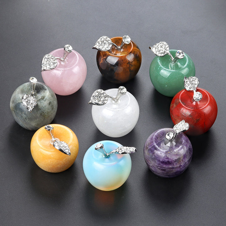Petite pomme en cristal pour décoration d'intérieur Olivenorma