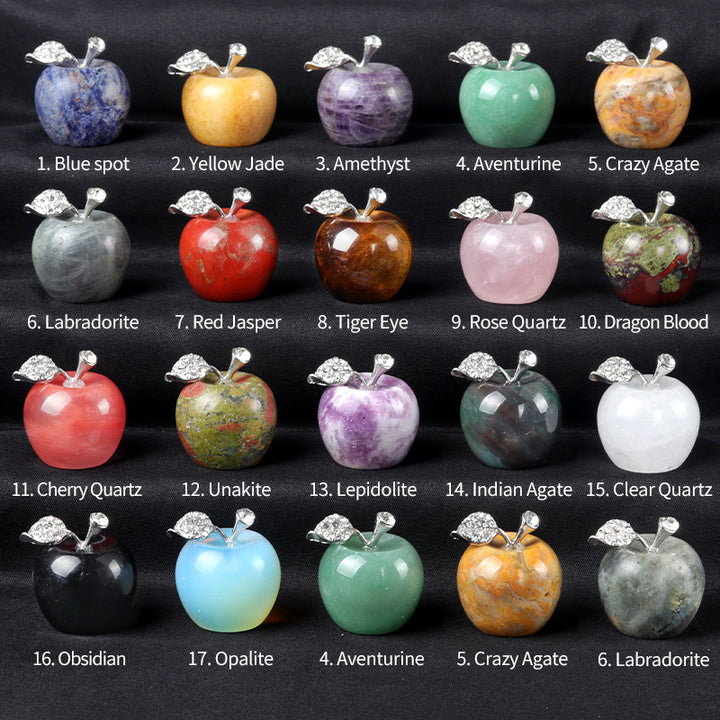 Petite pomme en cristal pour décoration d'intérieur Olivenorma