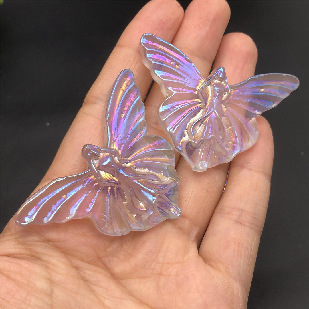 Décoration en pierres précieuses sculptées en forme de papillon féerique électrolytique Olivenorma