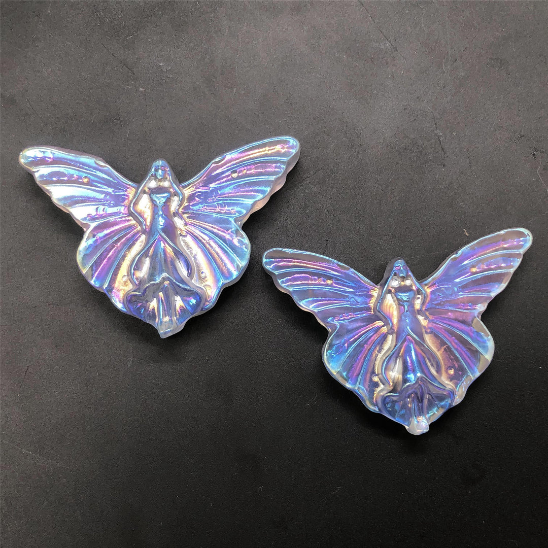 Décoration en pierres précieuses sculptées en forme de papillon féerique électrolytique Olivenorma