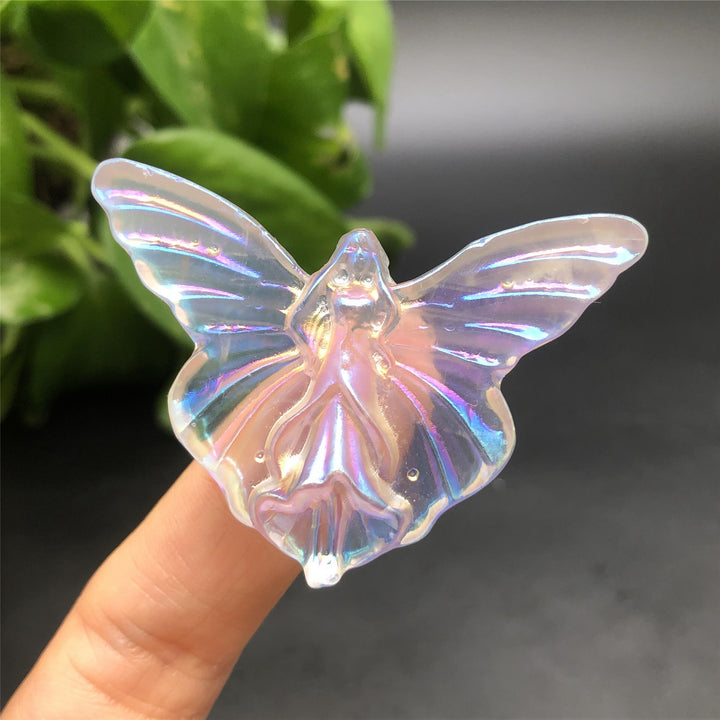 Décoration en pierres précieuses sculptées en forme de papillon féerique électrolytique Olivenorma