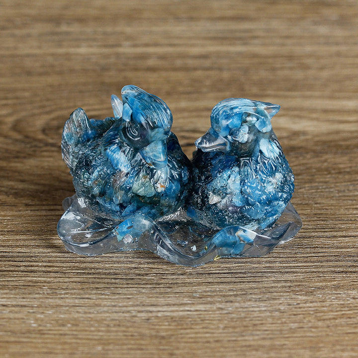 Ornements de colle en cristal mignon de canard mandarine Olivenorma Décoration en pierres précieuses