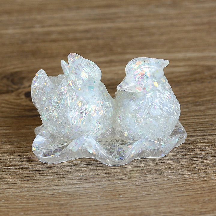 Ornements de colle en cristal mignon de canard mandarine Olivenorma Décoration en pierres précieuses
