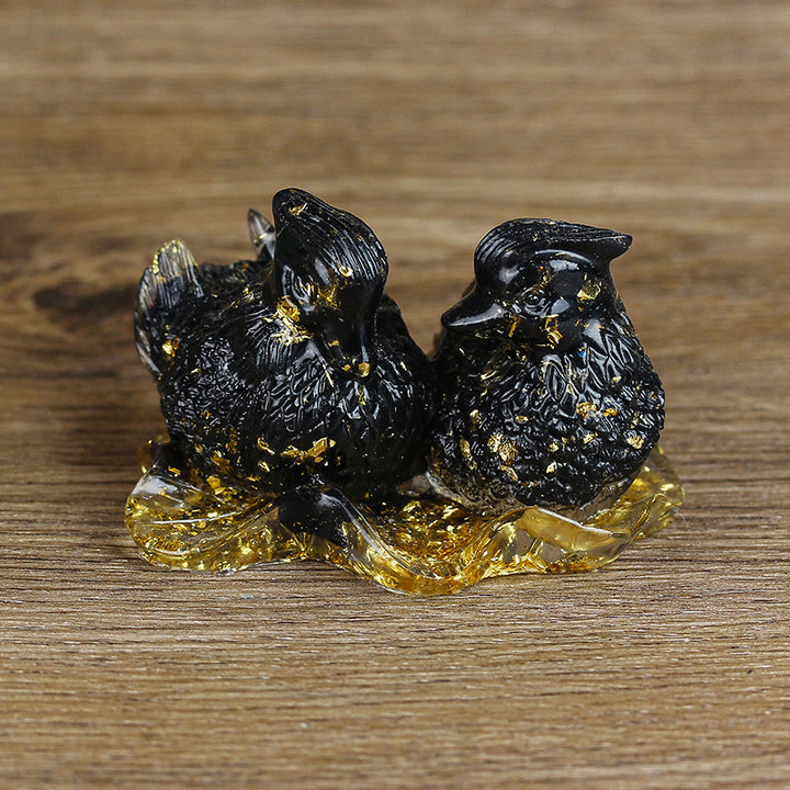 Ornements de colle en cristal mignon de canard mandarine Olivenorma Décoration en pierres précieuses