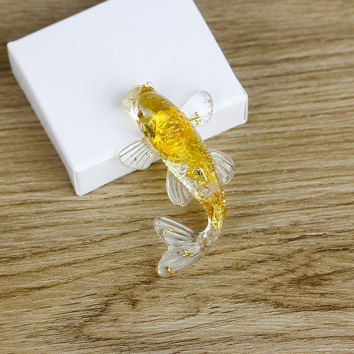 Ornements de poissons artificiels créatifs Olivenorma Décoration en pierres précieuses