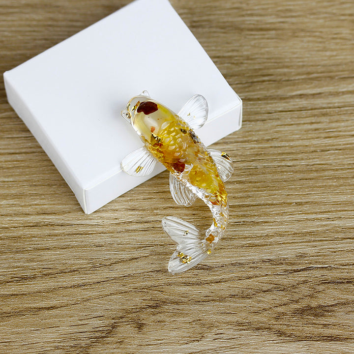 Ornements de poissons artificiels créatifs Olivenorma Décoration en pierres précieuses
