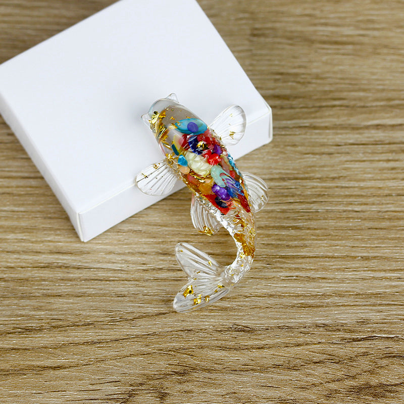 Figurine de poisson en cristal Olivenorma Ocean Harmony, décoration en pierre précieuse - Coquillages colorés - Avec carte - image 19