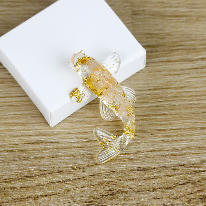 Figurine de poisson en cristal Olivenorma Ocean Harmony, décoration en pierre précieuse - Quartz rose - Avec carte - image 20