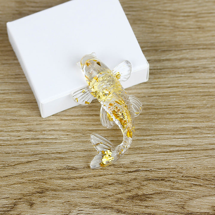 Ornements de poissons artificiels créatifs Olivenorma Décoration en pierres précieuses