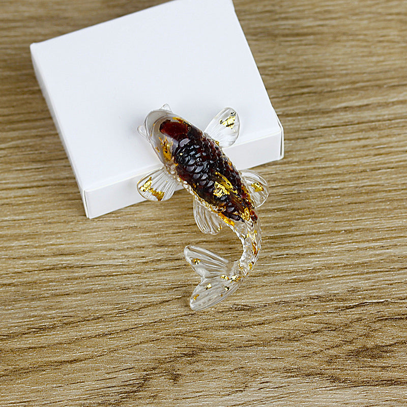 Figurine de poisson en cristal Olivenorma Ocean Harmony, décoration en pierre précieuse - Grenat - Avec carte - image 26