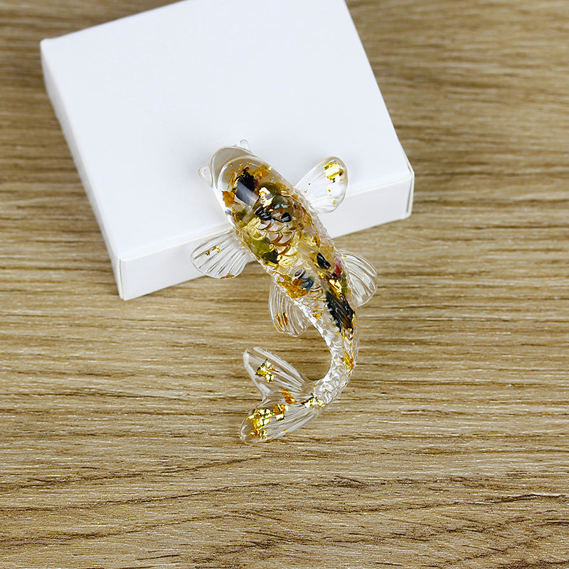 Figurine de poisson en cristal Olivenorma Ocean Harmony, décoration en pierre précieuse - Tourmaline - Avec carte - image 33