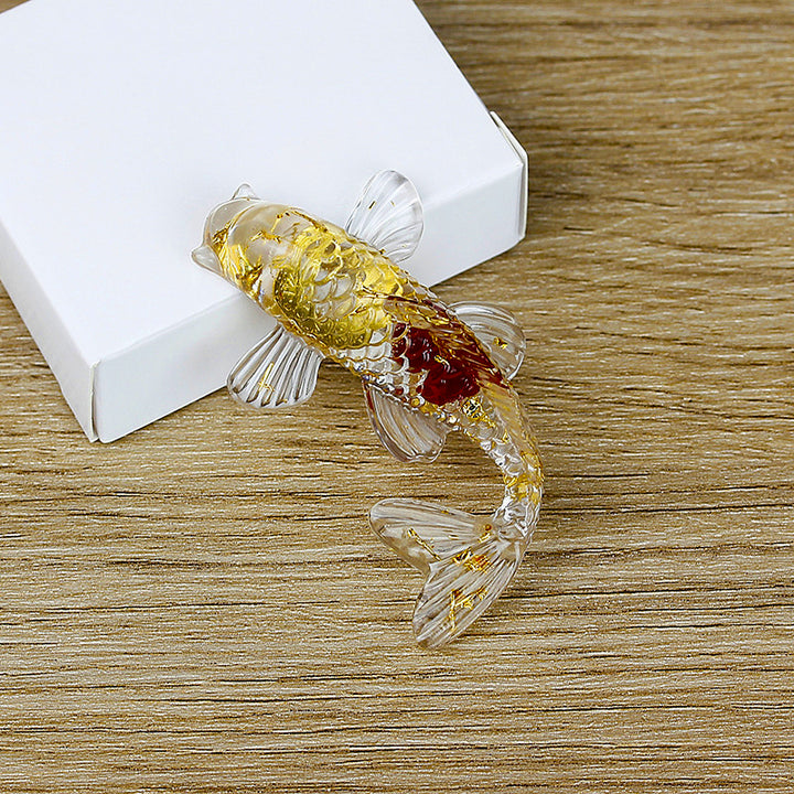 Ornements de poissons artificiels créatifs Olivenorma Décoration en pierres précieuses
