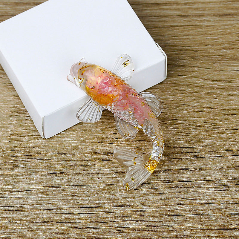 Ornements de poissons artificiels créatifs Olivenorma Décoration en pierres précieuses