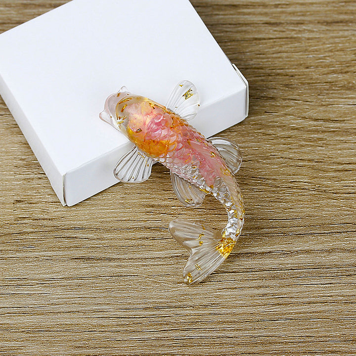 Ornements de poissons artificiels créatifs Olivenorma Décoration en pierres précieuses