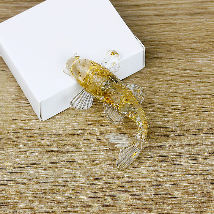 Ornements de poissons artificiels créatifs Olivenorma Décoration en pierres précieuses