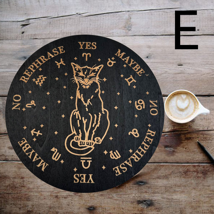 Décoration de Tarot en Bois avec Tableau d'Énergie Olivenorma