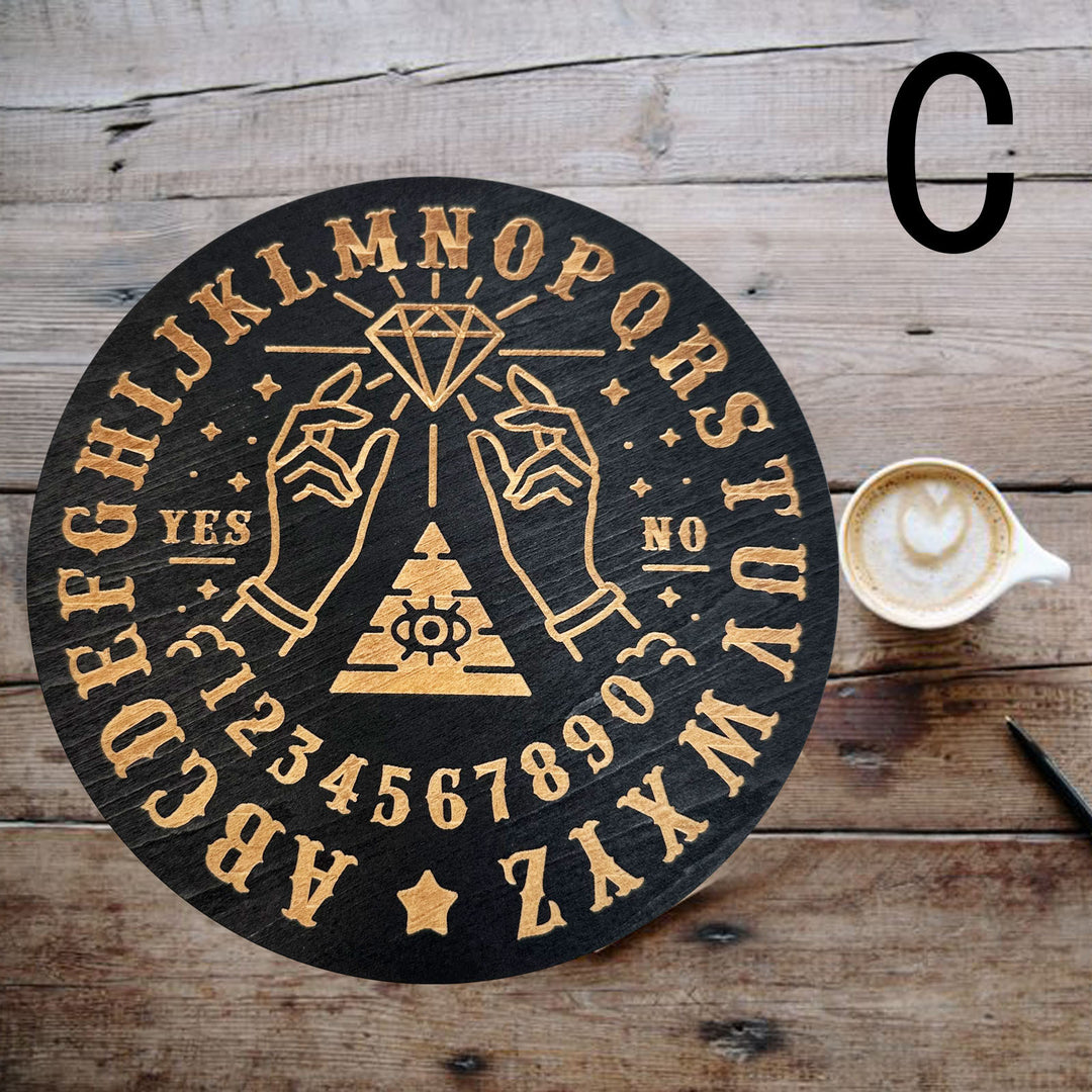 Décoration de Tarot en Bois avec Tableau d'Énergie Olivenorma