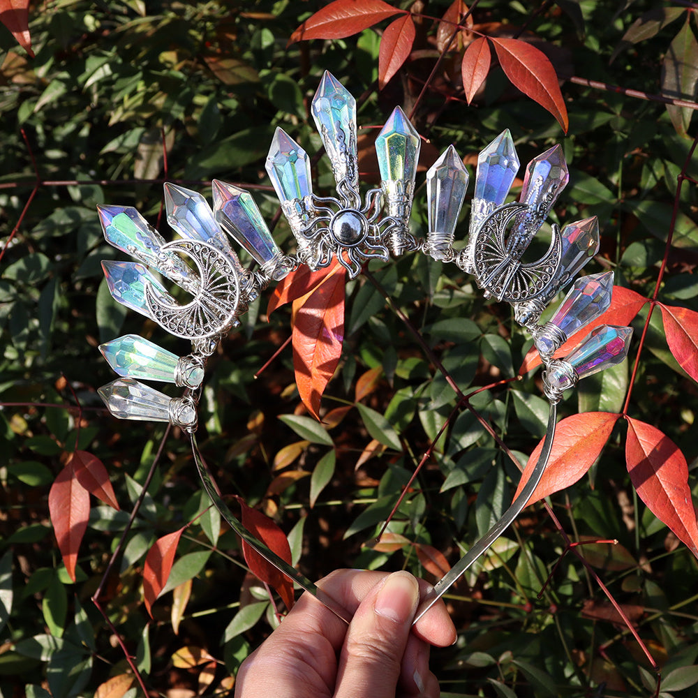 Couronne en cristal faite à la main en perles acryliques Olivenorma 