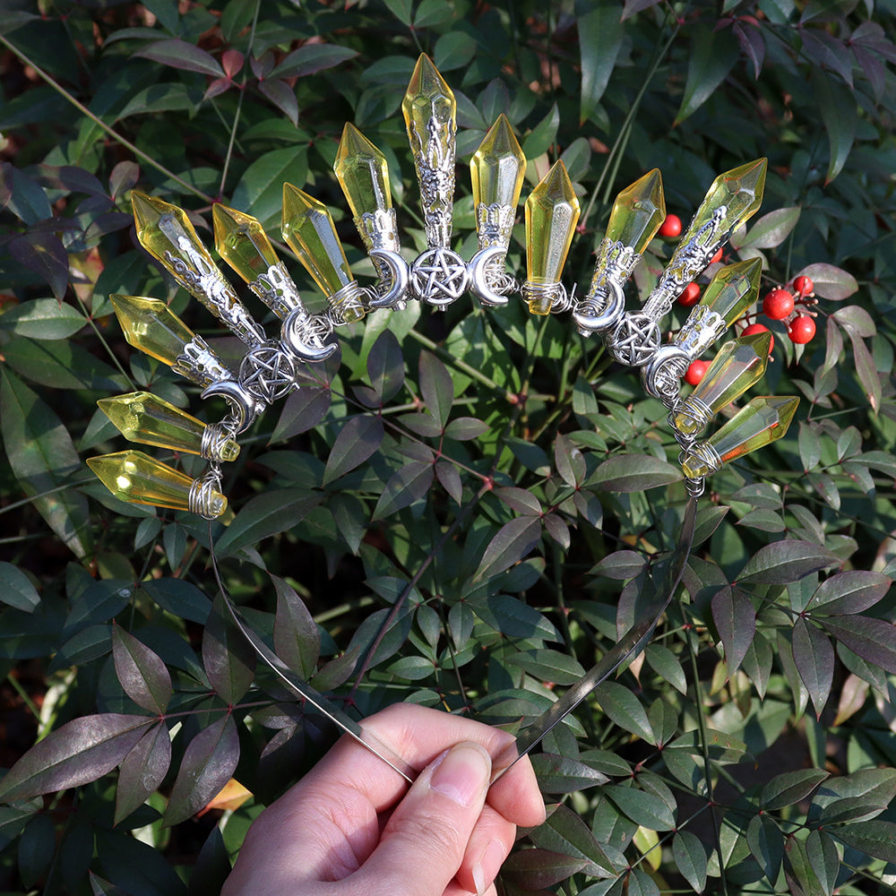 Couronne en cristal faite à la main en perles acryliques Olivenorma 