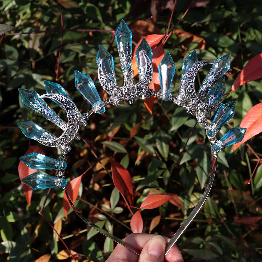 Couronne en cristal faite à la main en perles acryliques Olivenorma 