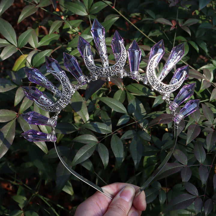 Couronne en cristal faite à la main en perles acryliques Olivenorma 