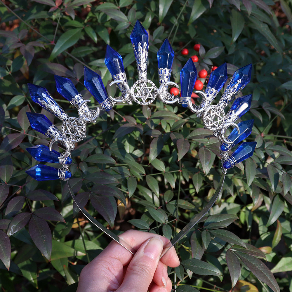 Couronne en cristal faite à la main en perles acryliques Olivenorma 