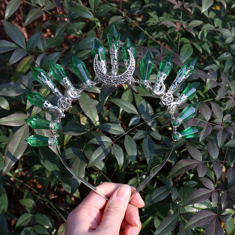 Couronne en cristal faite à la main en perles acryliques Olivenorma 