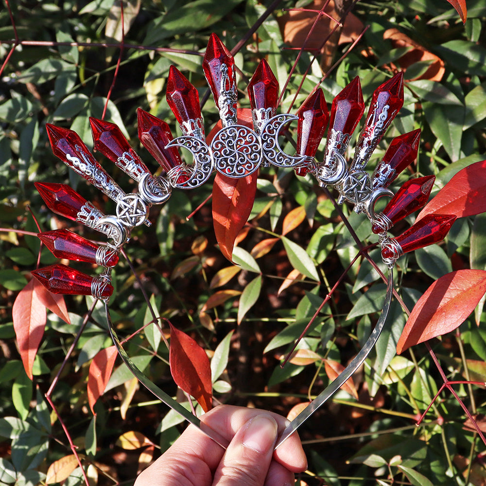 Couronne en cristal faite à la main en perles acryliques Olivenorma 