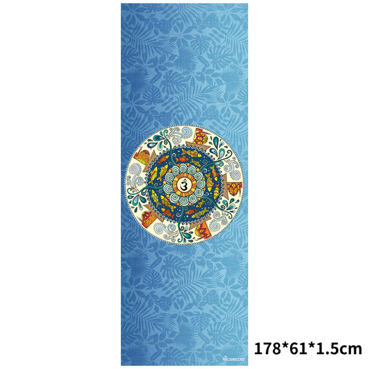 Tapis de yoga fin et pratique en daim et caoutchouc Olivenorma 