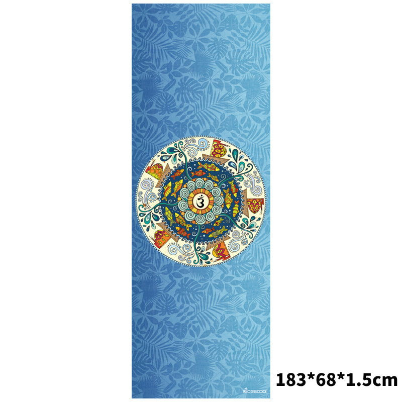 Tapis de yoga fin et pratique en daim et caoutchouc Olivenorma 