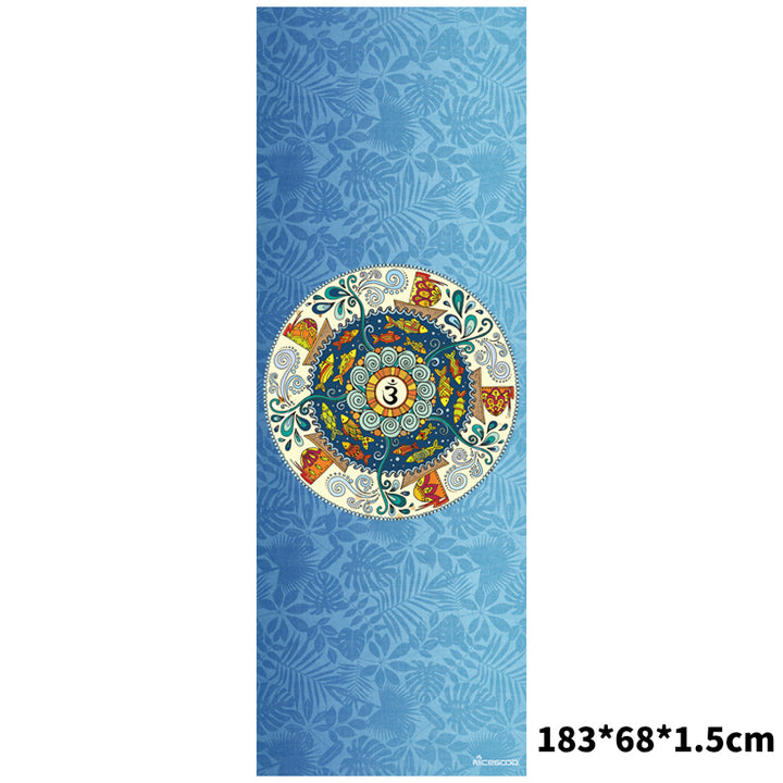 Tapis de yoga fin et pratique en daim et caoutchouc Olivenorma 