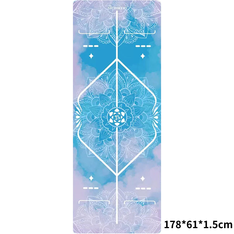 Tapis de yoga fin et pratique en daim et caoutchouc Olivenorma 