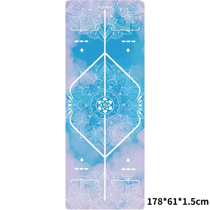 Tapis de yoga fin et pratique en daim et caoutchouc Olivenorma 