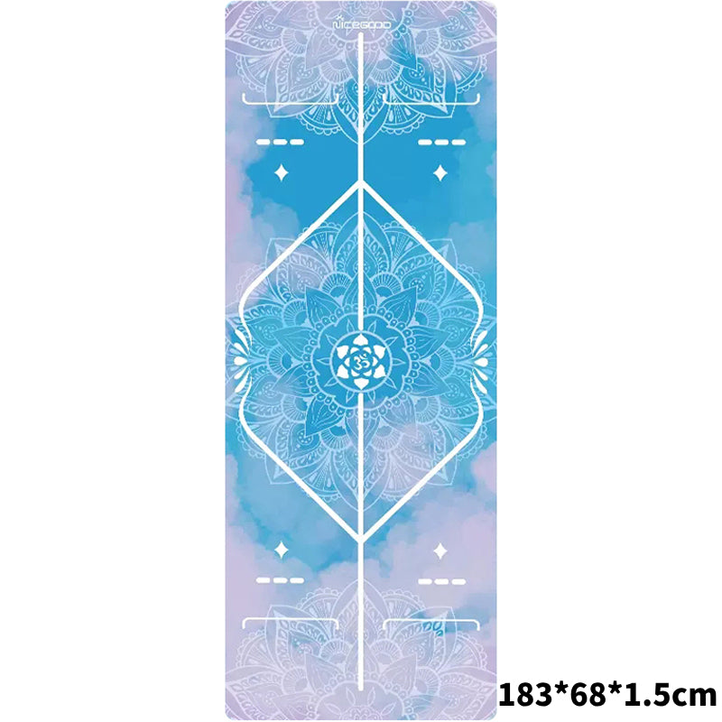 Tapis de yoga fin et pratique en daim et caoutchouc Olivenorma 