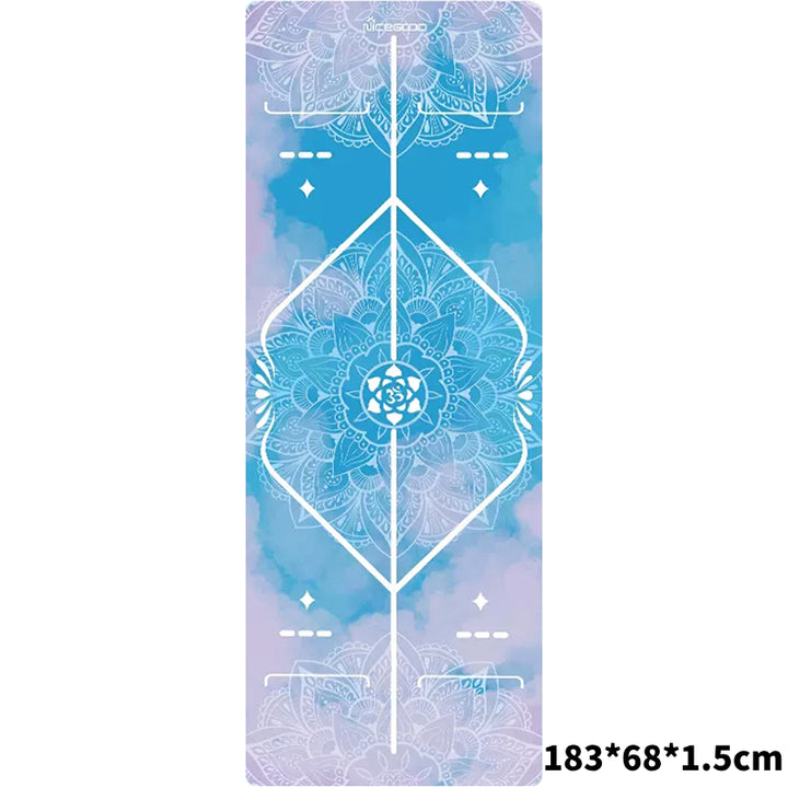 Tapis de yoga fin et pratique en daim et caoutchouc Olivenorma 