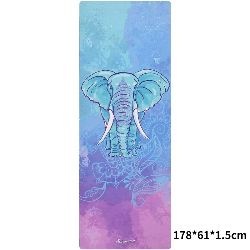Tapis de yoga fin et pratique en daim et caoutchouc Olivenorma 