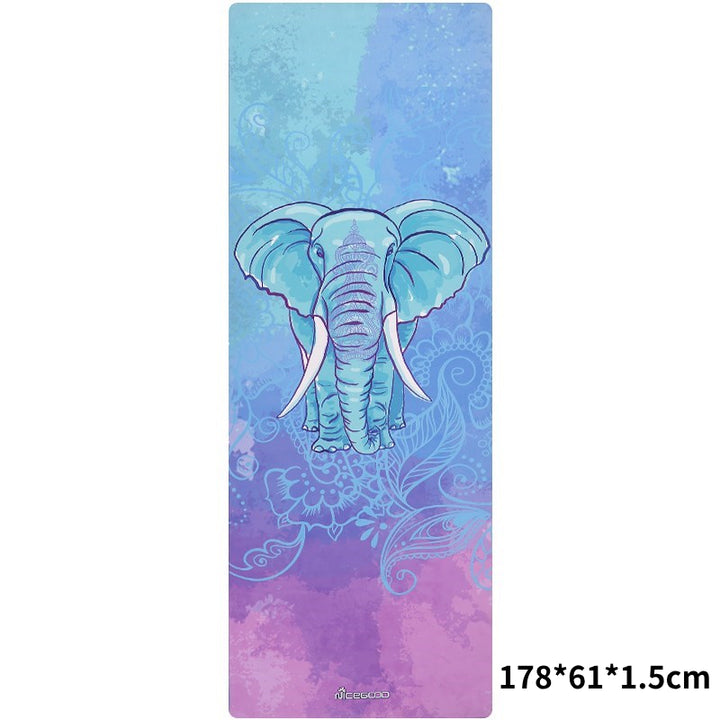 Tapis de yoga fin et pratique en daim et caoutchouc Olivenorma 