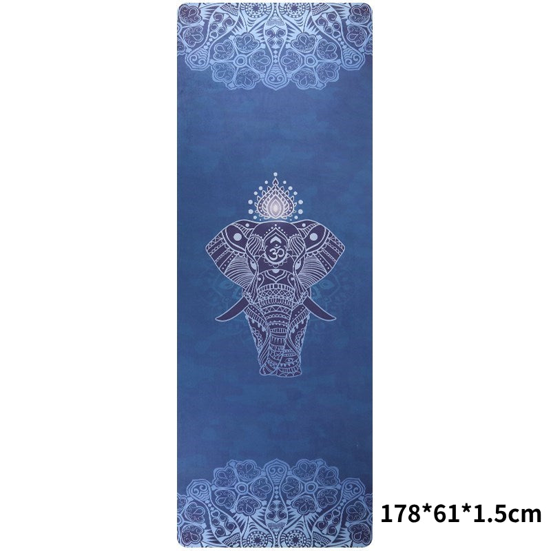 Tapis de yoga fin et pratique en daim et caoutchouc Olivenorma 