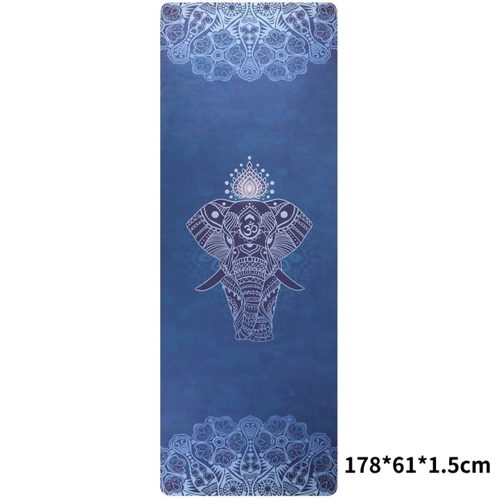Tapis de yoga fin et pratique en daim et caoutchouc Olivenorma 